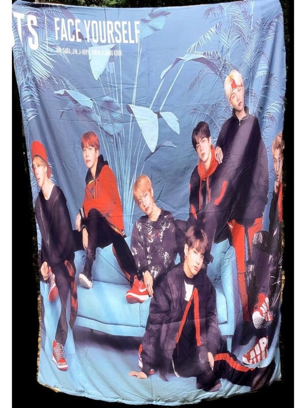 BTS Face Yourself Duvet Cover Twin KPop Bangtan Boys Bed Blanket World Tour Band